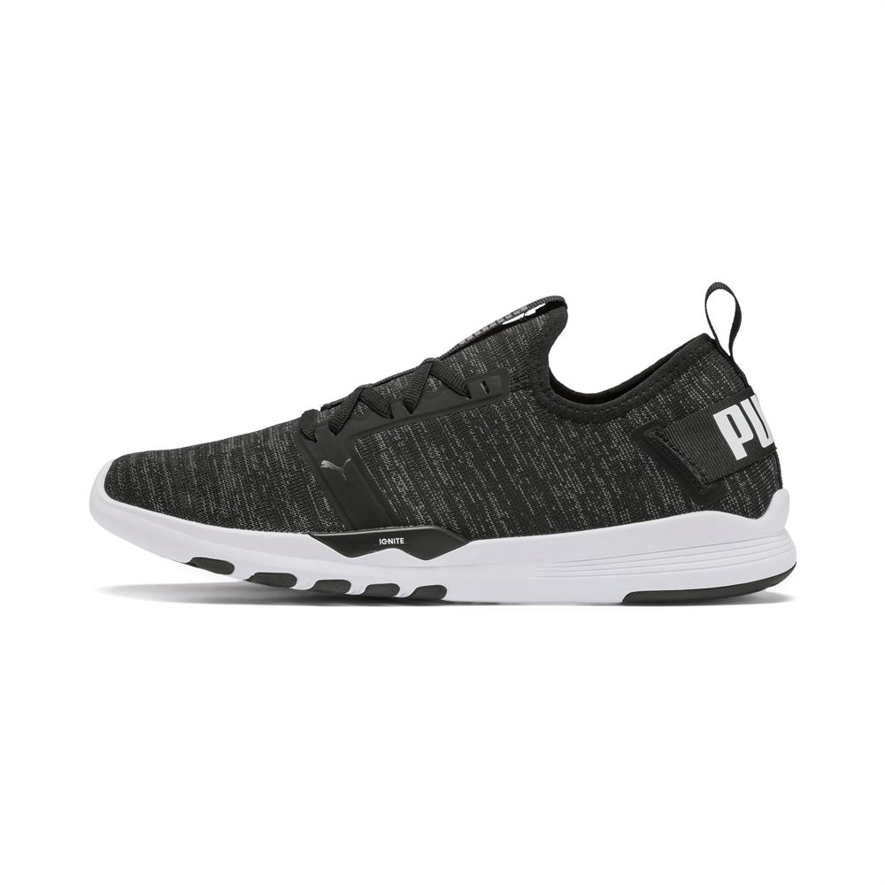 Puma IGNITE Contender Knit Férfi Futócipő - Fekete/Fehér ( Hungary - LUYDK9821 )